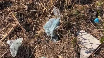 Rifiuti interrati a via del Lago, proprio a ridosso dell’argine del fiume Rapido