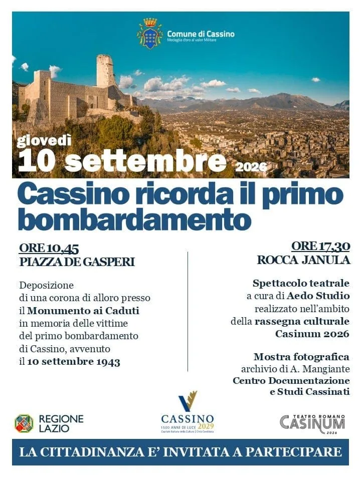 Cassino ricorda il primo bombardamento