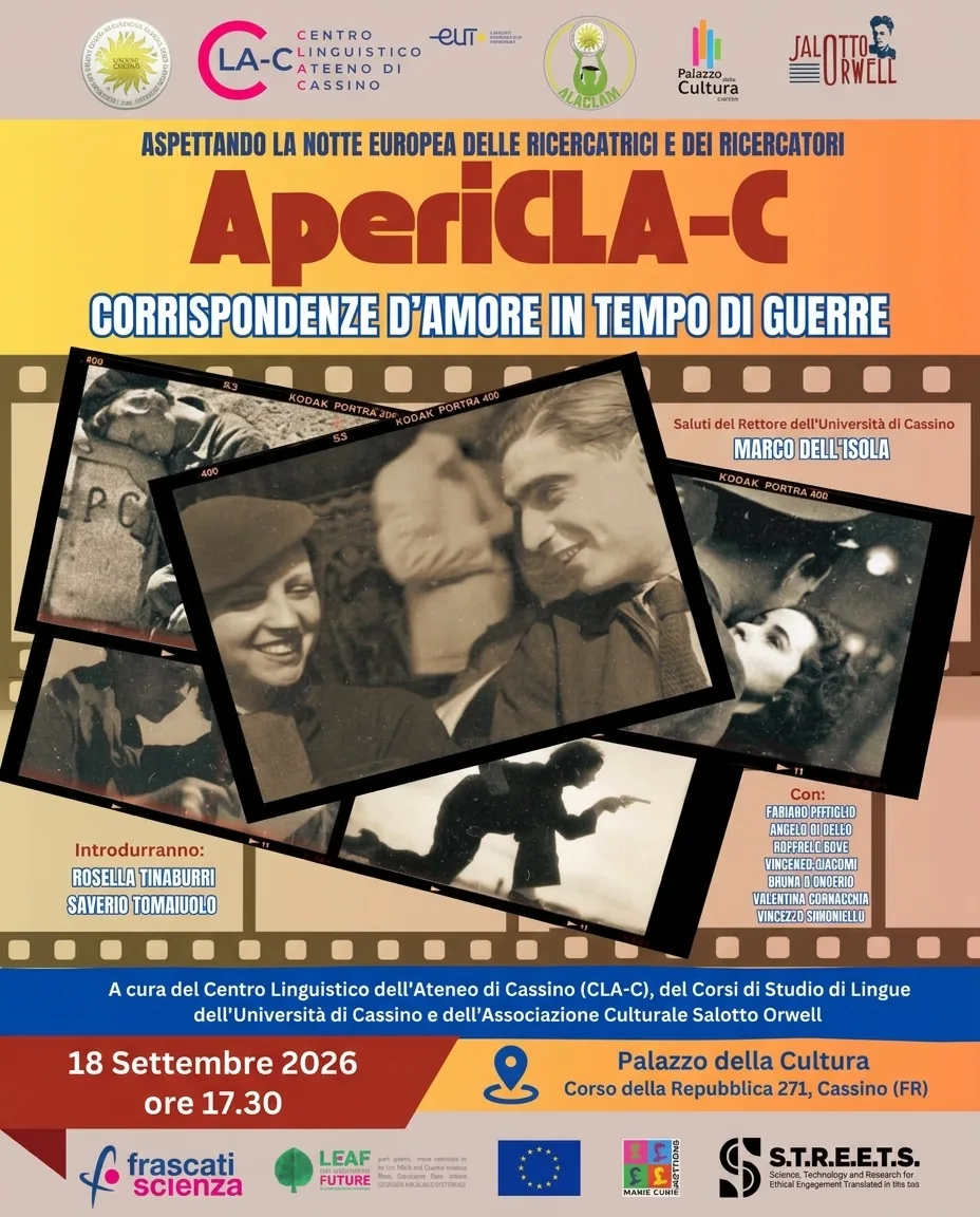 AperiCLA-C: "Corrispondenze d'Amore in Tempo di Guerre" in attesa della Notte Europea dei Ricercatori