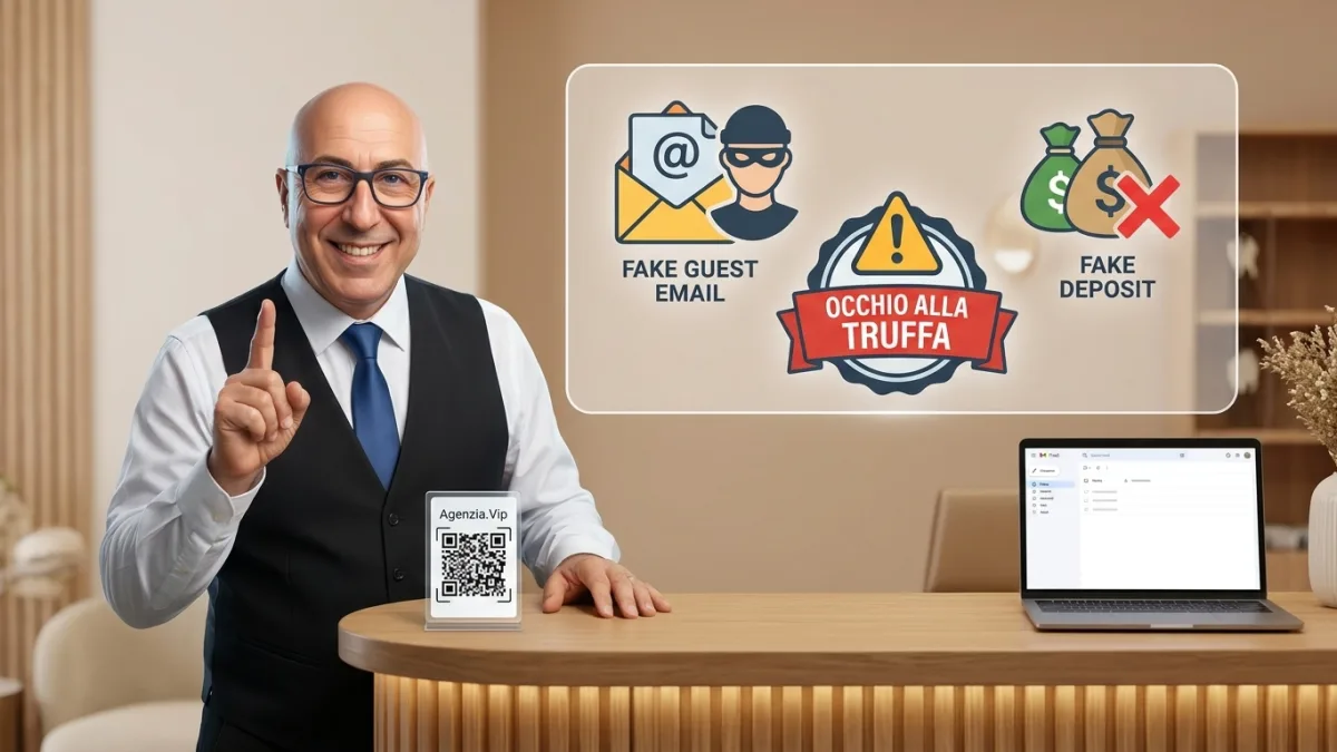 🏨 Occhio alla mail del "finto ospite": la truffa del deposito che non torna