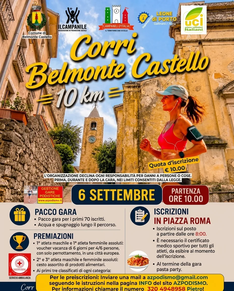 Corri Belmonte Castello – 10 km