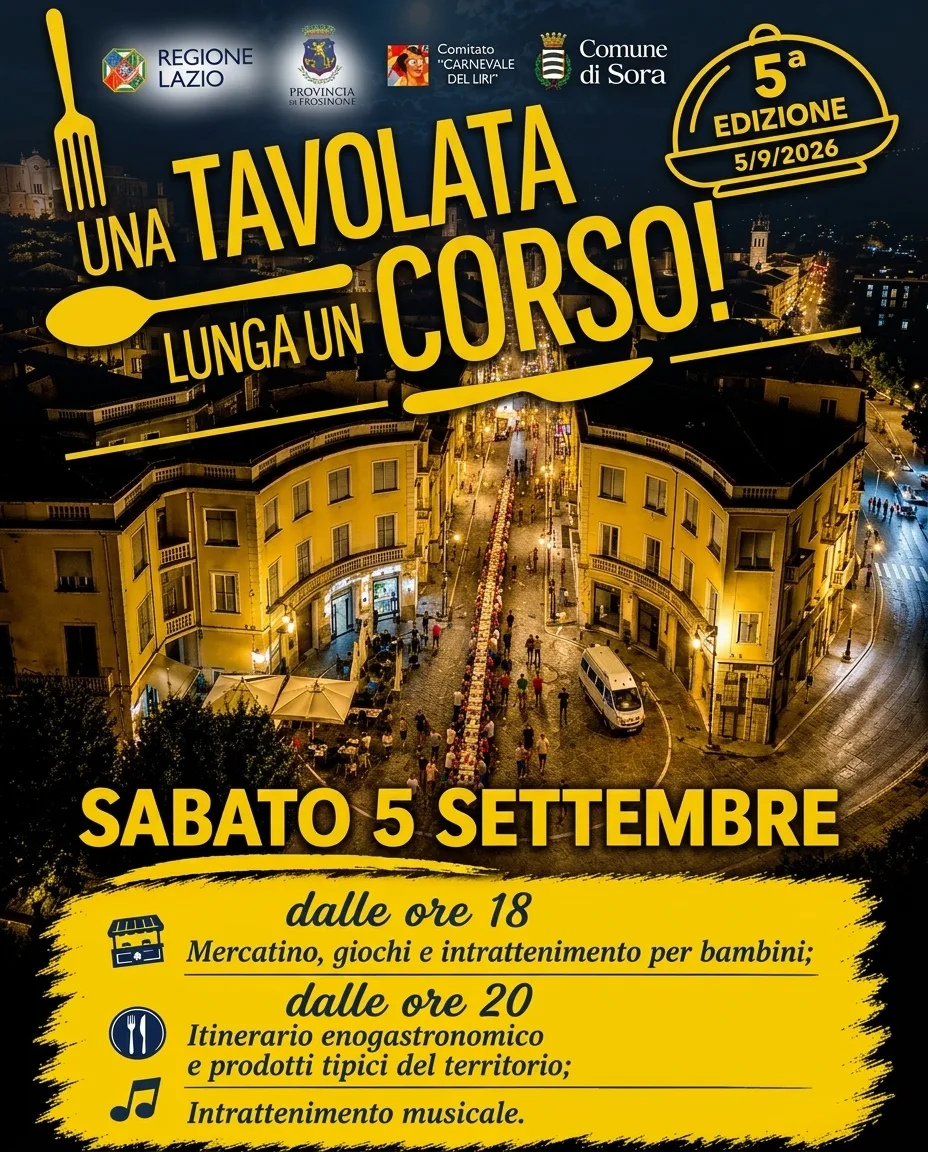 Una Tavolata lunga un Corso
