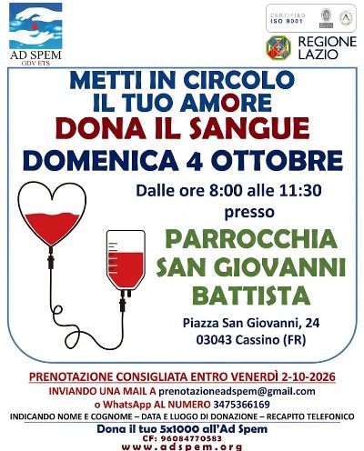 Metti in circolo il tuo amore – Dona il sangue