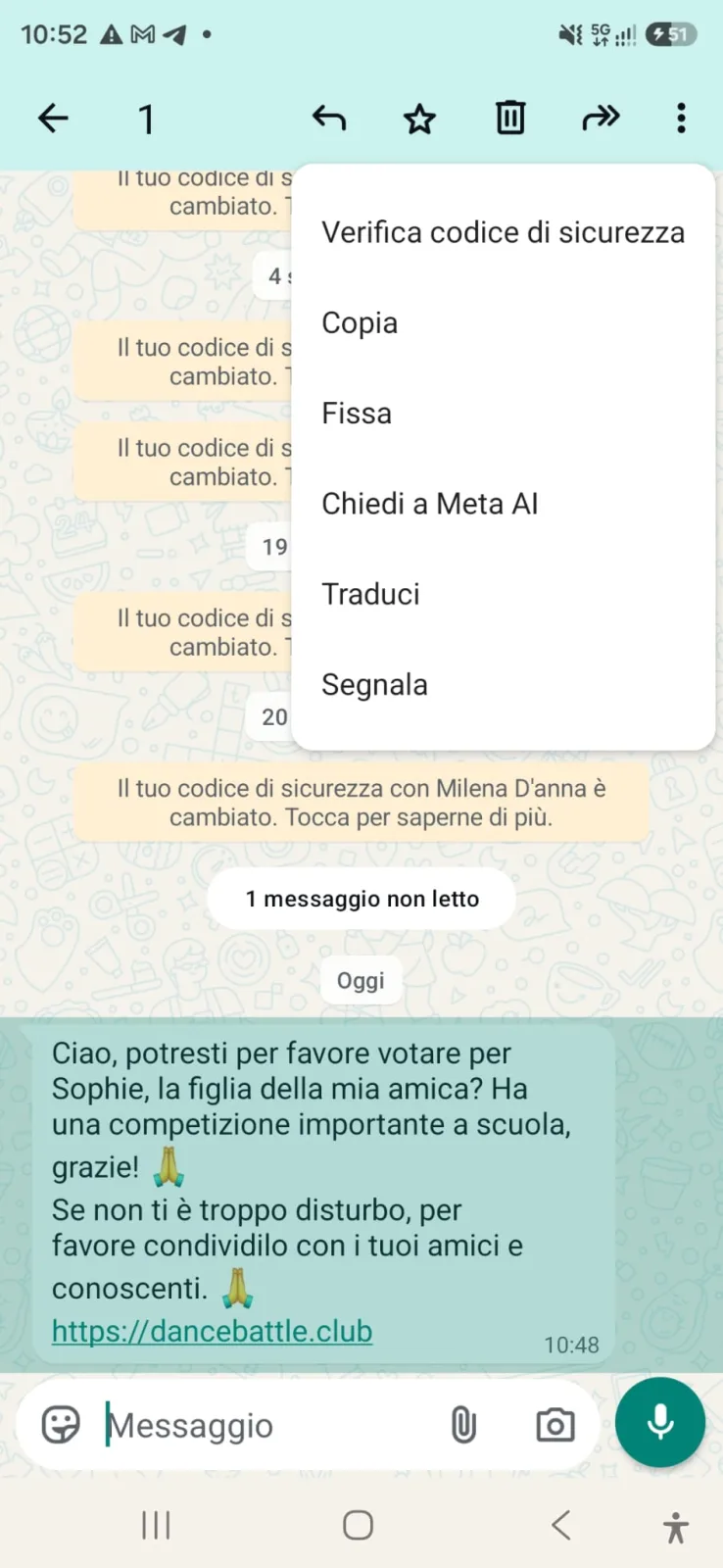 Truffa WhatsApp “Vota per Sophie”: non è un favore, è la chiave per rubarti l’account
