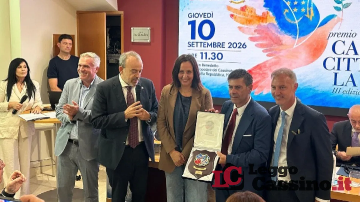 Cassino, consegnati i premi "Cassino Città per la Pace"