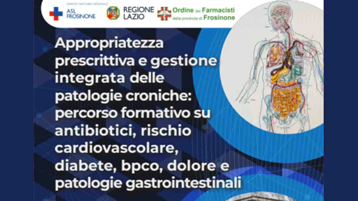 Sanità, al via a Frosinone e Cassino il percorso formativo sull’appropriatezza prescrittiva e la gestione delle cronicità