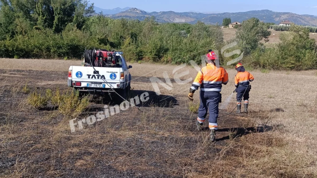 Incendi in contemporanea a Colfelice e Rocca d’Arce, almeno sette gli inneschi: notte di fuoco
