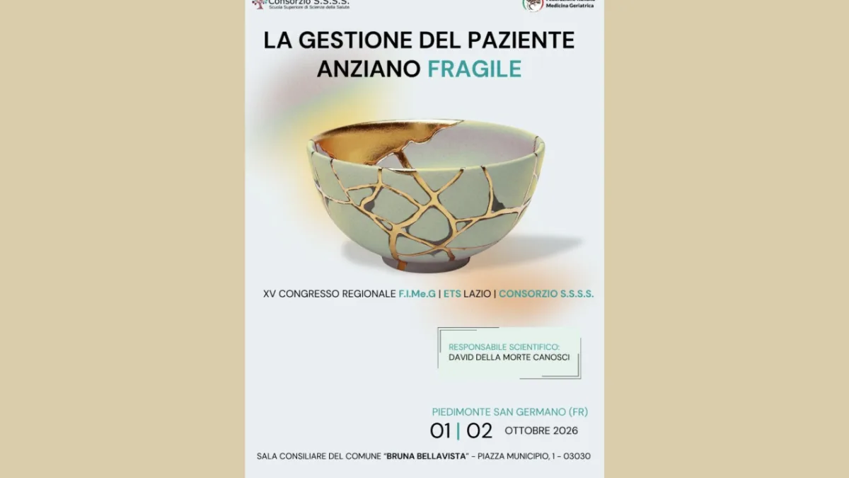 "La gestione del paziente anziano fragile": il convegno a Piedimonte San Germano