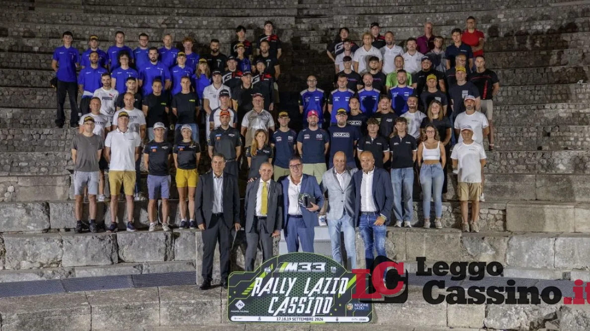 Dal Teatro Romano di Cassino parte il weekend del Rally del Lazio. Oggi lo start ufficiale