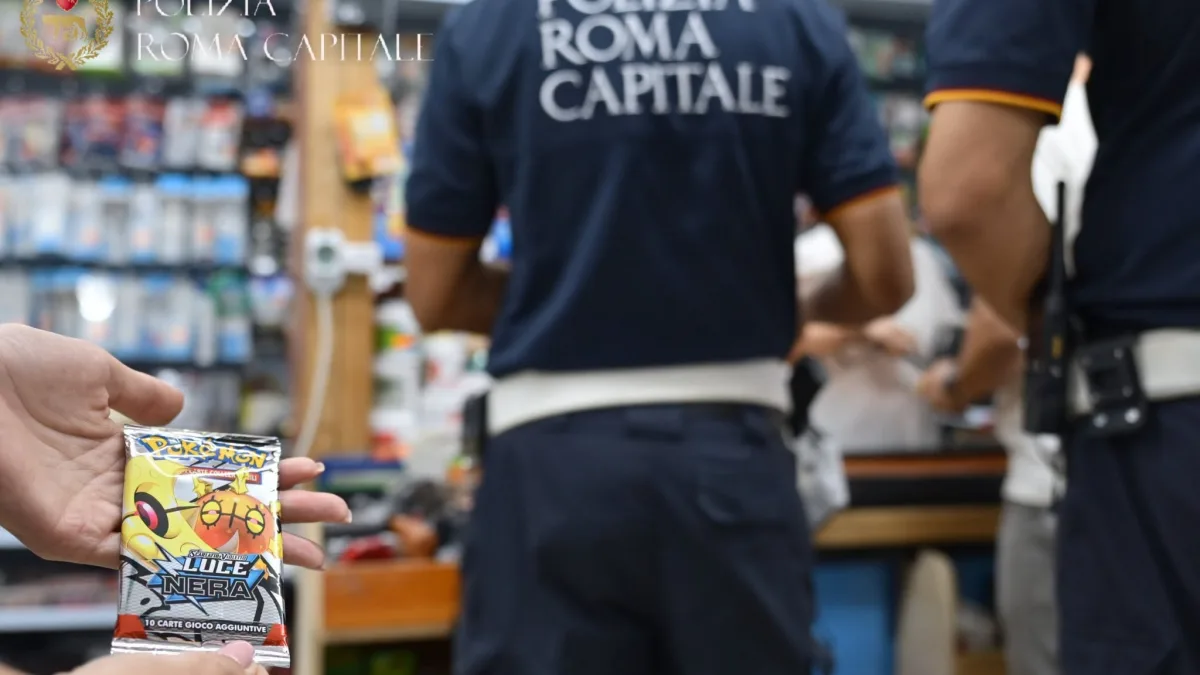 Roma – La polizia locale sequestra 4mila carte Pokémon contraffatte. Sette persone denunciate