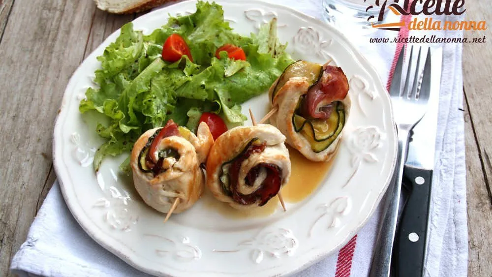 Involtini di pollo con zucchine