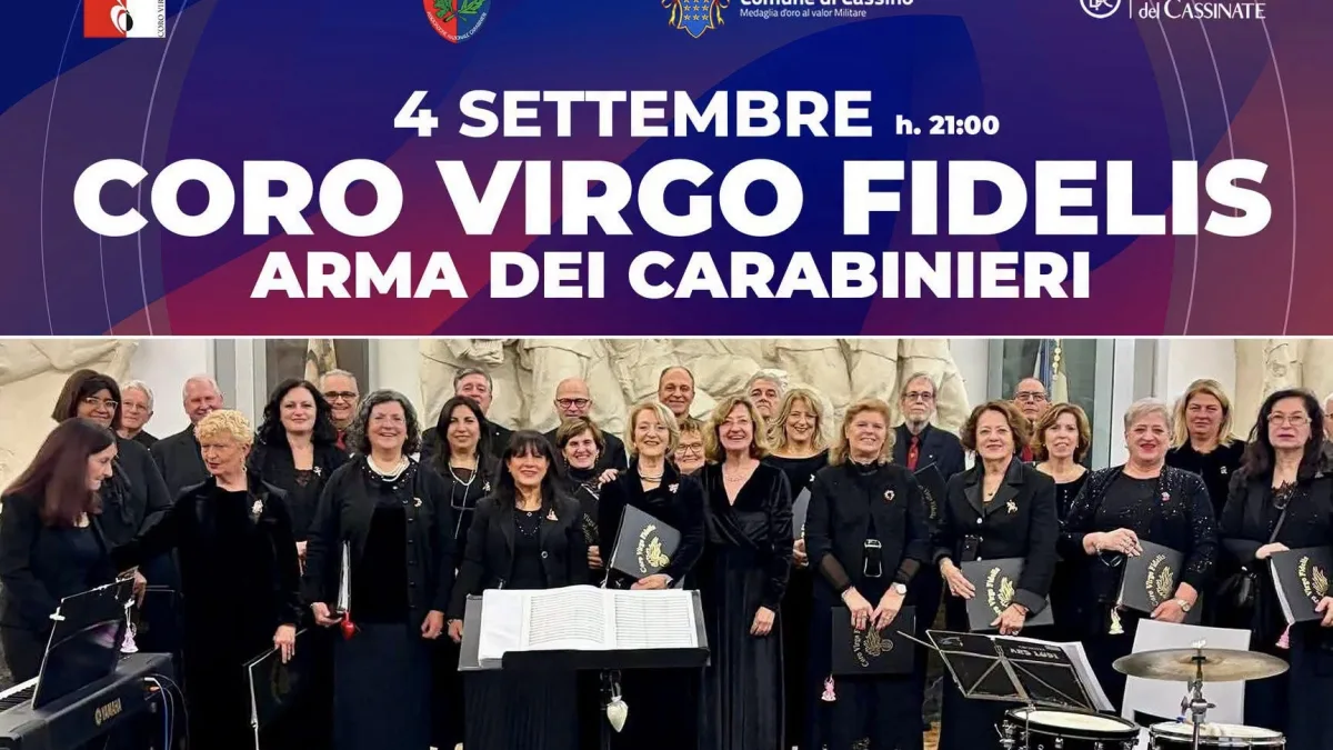 Musiche e tradizione a Cassino: il Coro “Virgo Fidelis” dell’Arma dei Carabinieri al Teatro Romano