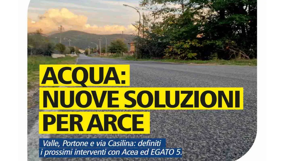 Arce, rete idrica: nuovi interventi allo studio per le località Valle, Portone e via Casilina