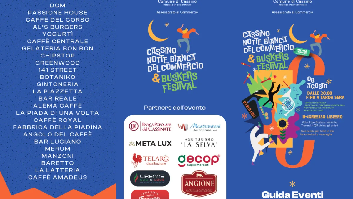 La Notte Bianca del Commercio &amp; Buskers Festival è pronta a partire