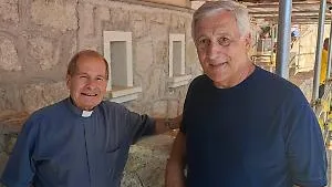 Il ministro Tajani al santuario di Vallepietra