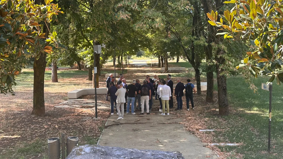 Villa Comunale, pool di tecnici e periti nel parco per fare il punto sul cronoprogramma