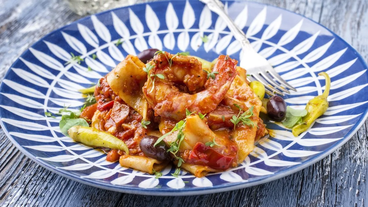 Pasta gamberi e pomodorini