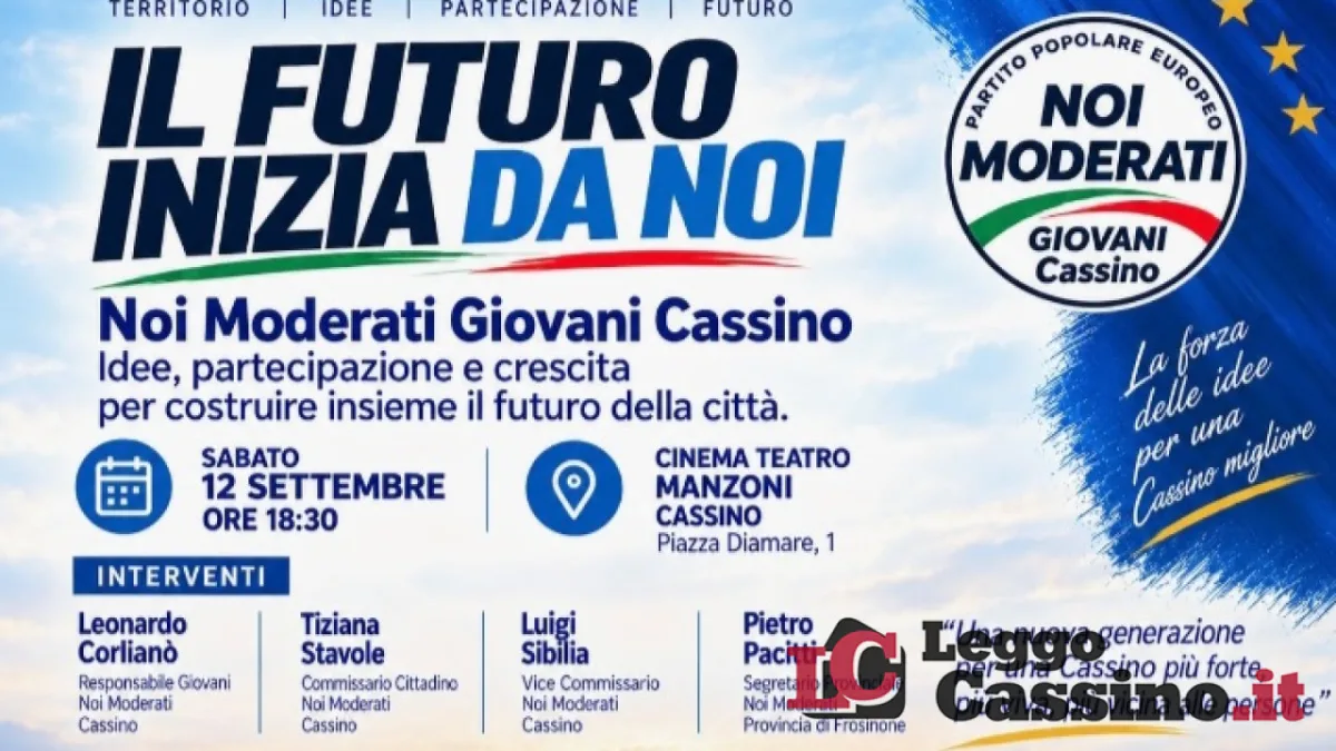 Noi Moderati Giovani Cassino. "Il futuro inizia da noi"