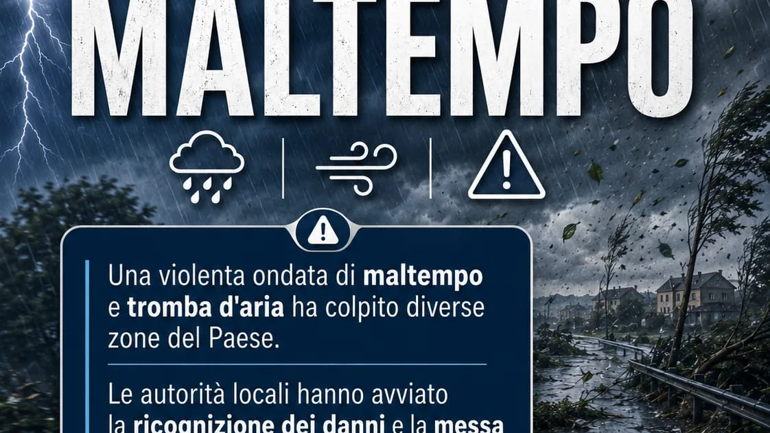 MALTEMPO E TROMBA D’ARIA A CERVARO: AVVIATE LE OPERAZIONI DI MESSA IN SICUREZZA DEL TERRITORIO