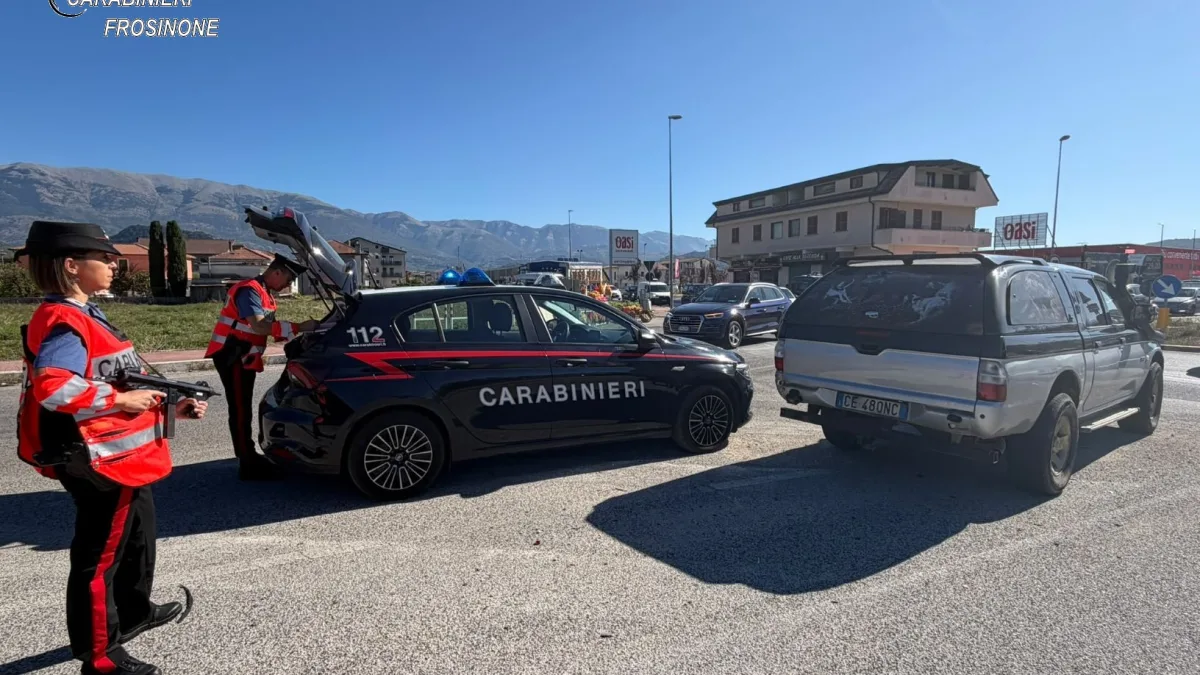 Maxi operazione dei Carabinieri a Sora e Isola del Liri: raffica di controlli e due denunce