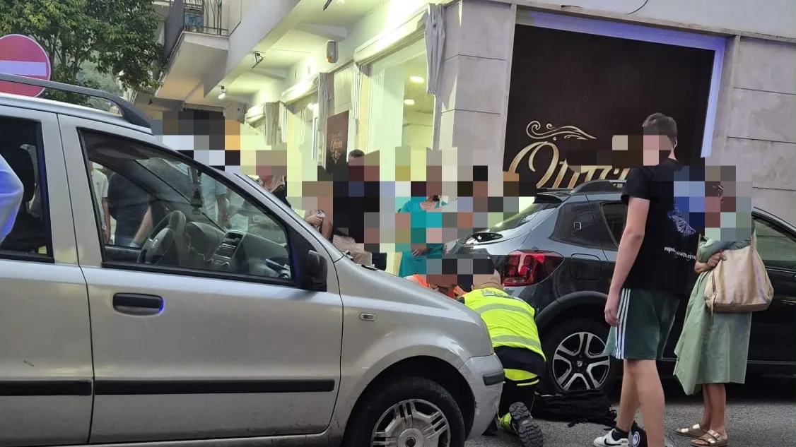 Cassino, Schianto in centro tra auto e moto