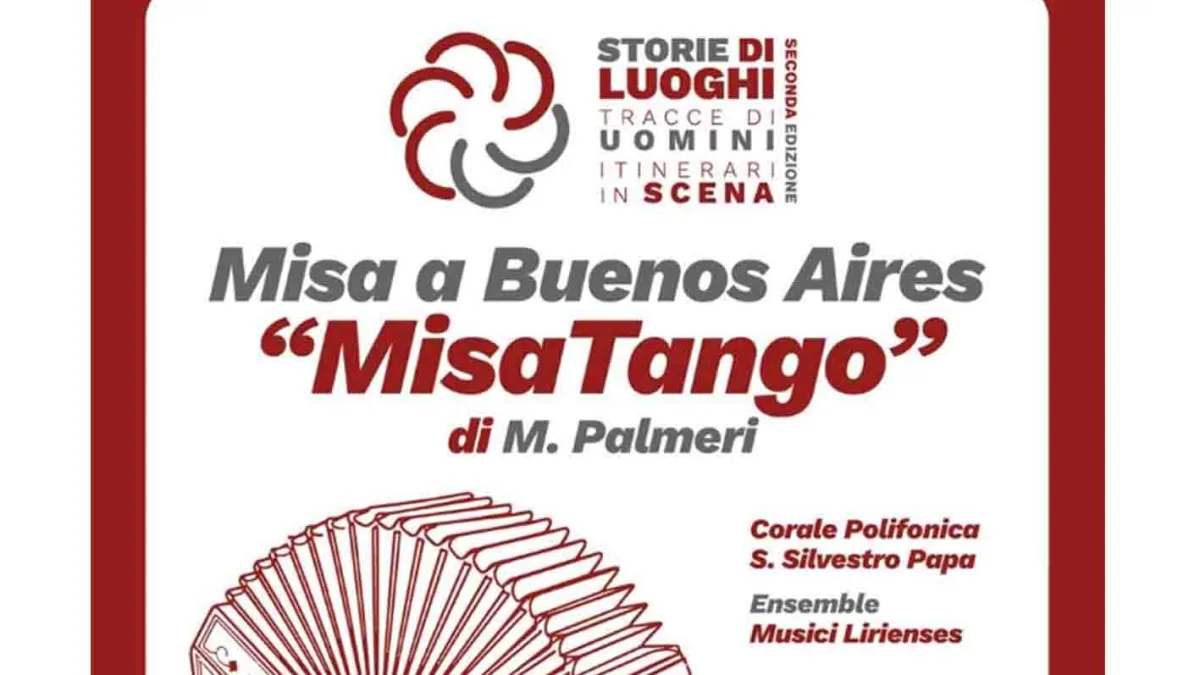 Sora, giovedì sera in scena l’intensità del tango argentino nella Misa a Buenos Aires – Misatango di Martín Palmeri