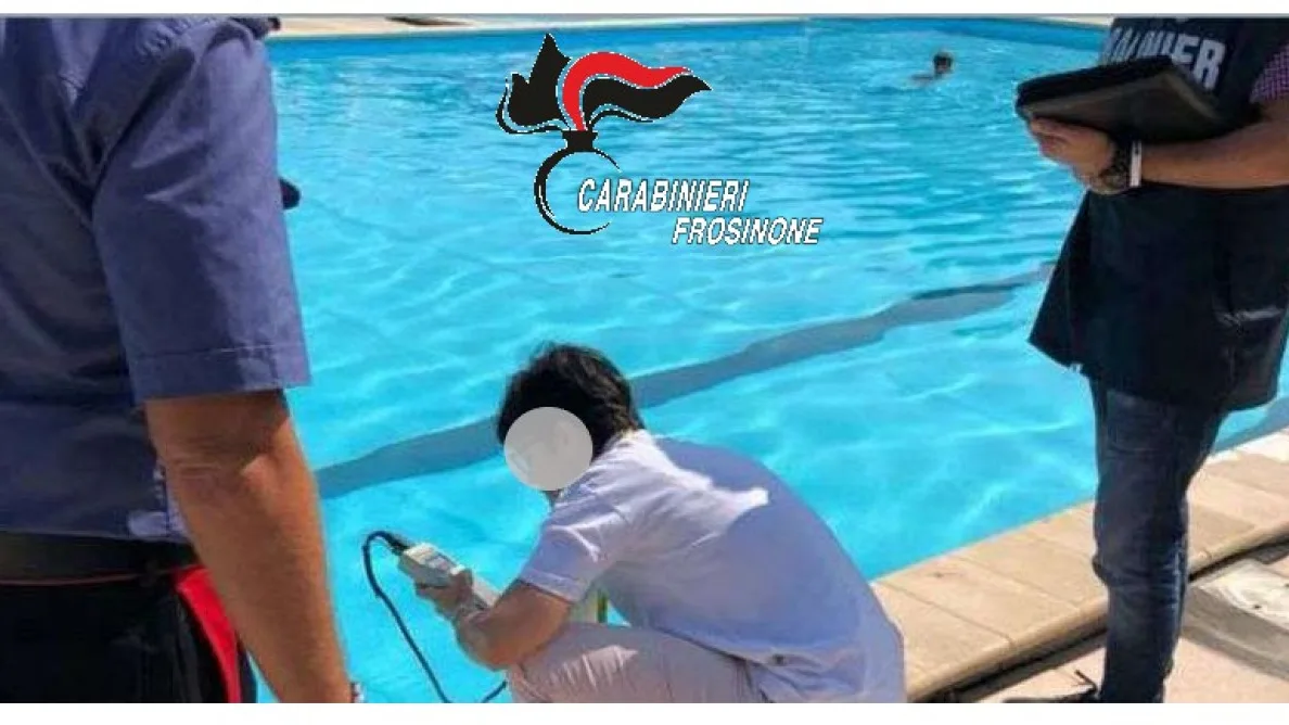 Roccasecca, controlli dei Carabinieri in una piscina: attività sospesa e multa da 4mila euro