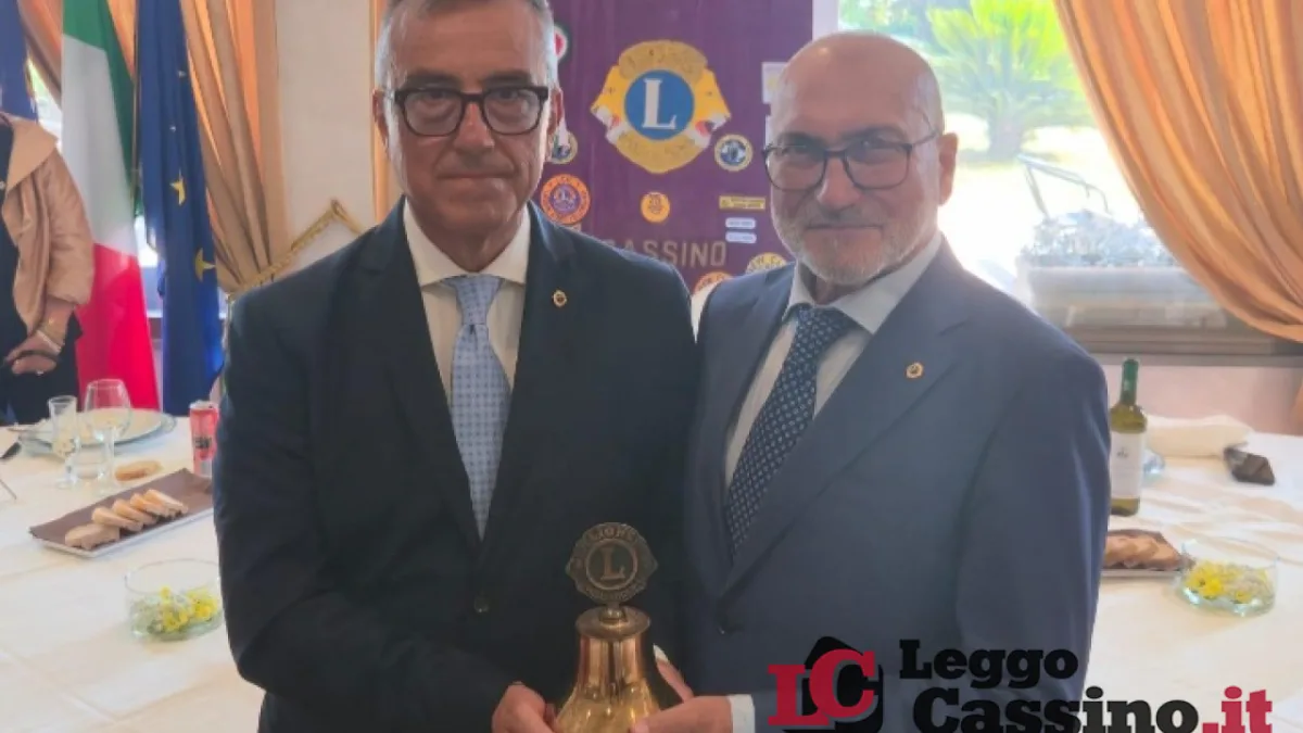 Lions Club Cassino: passaggio della campana tra Palombo e De Marco