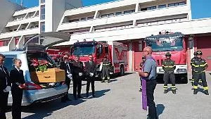 Addio a Riccardo Liburdi, il commosso omaggio dei vigili del fuoco