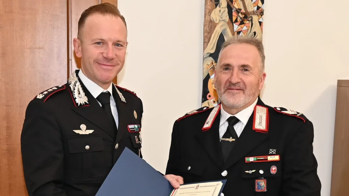 Frosinone, dopo una lunga carriera nell’Arma vanno in pensione il brigadiere Rossignolo e l’appuntato Miarelli