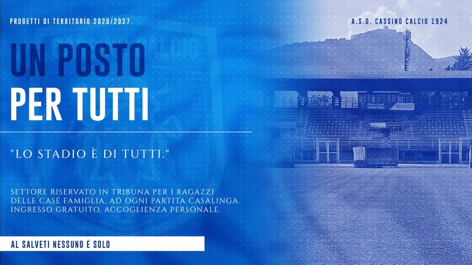 Cassino (FR) – E’ ufficiale: Stadio Salveti aperto ai tifosi. Appuntamento al 13 settembre